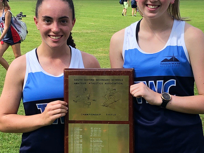 Kiah Connolly and Lucy Denton with the Championship shield.jpg