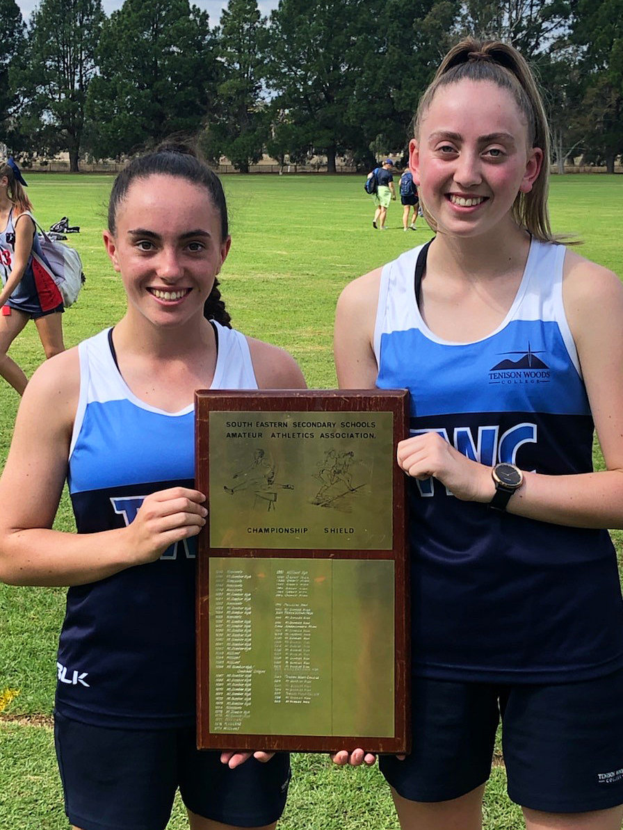 Kiah Connolly and Lucy Denton with the Championship shield.jpg